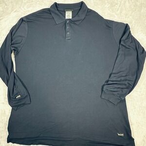 Workrite FR Mens Navy Blue Long Sleeve Flame Resistant Polo Shirt 3XL 262TK67 NB